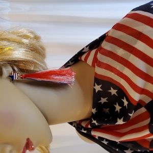 Patriotic Flag StarTassel Earrings